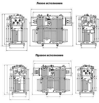 Фото чертежа ТМГФ 1600/10/0,4 Фото чертежа ТМГФ 1600/10/0,4